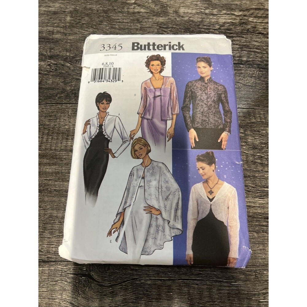 Butterick︱6,8,10︱3345︱2001︱Party Dress︱Coat︱Vintage Ladies Clothing︱Pattern